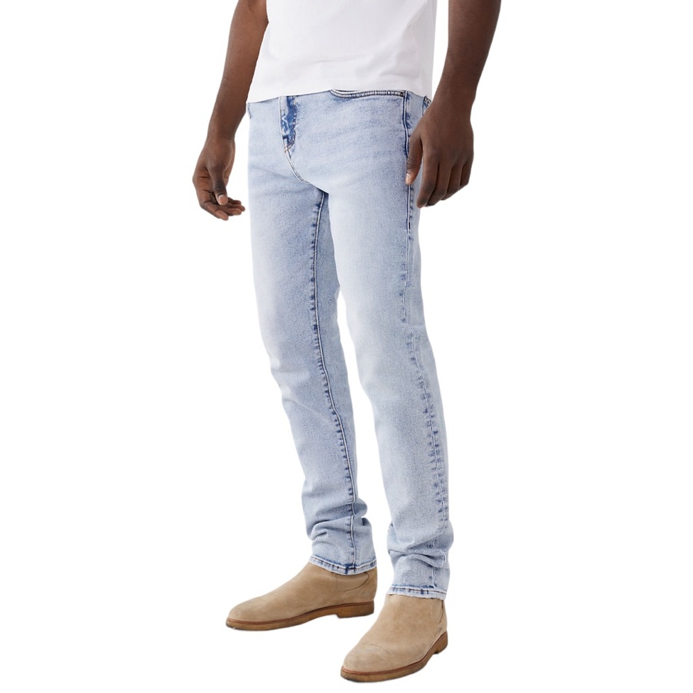 NEW True Religion Rocco Renegade Relaxed Skinny Jeans Light Wash Men’s Size 44